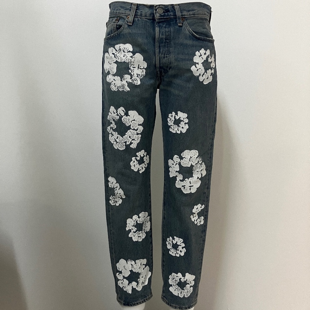 DENIM TEARS x Levi's 501's Cotton Wreath size W29 (unisex) blue jeans new